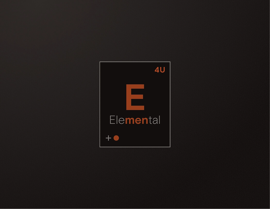 The Elemental logo on a dark background
